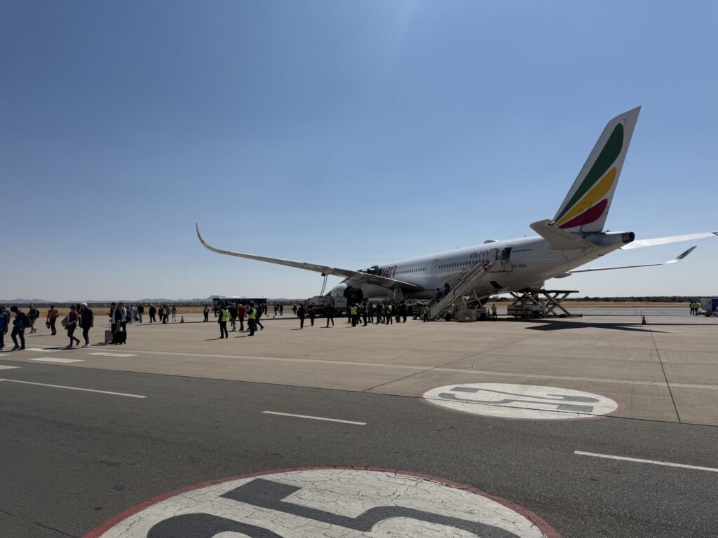 エチオピア航空　ウィントフック空港