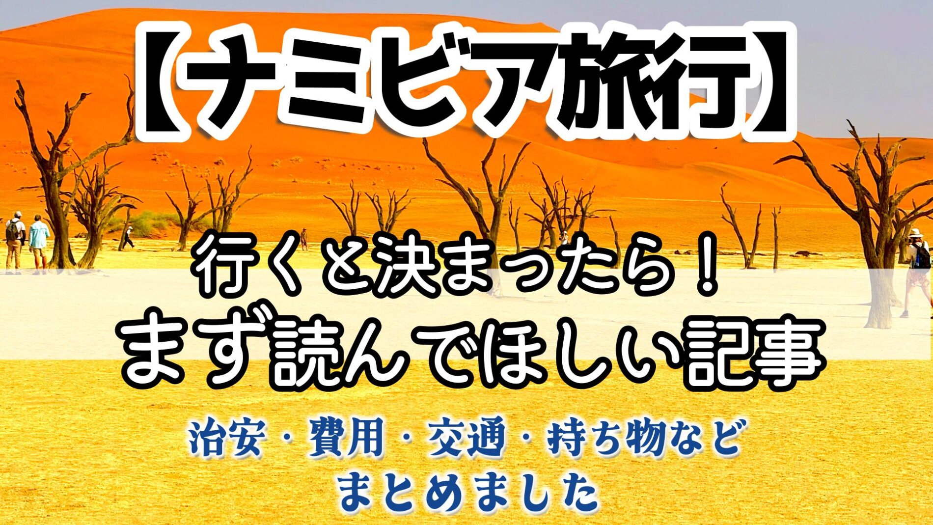 ナミビア旅行まとめ 治安、費用、交通、持ち物