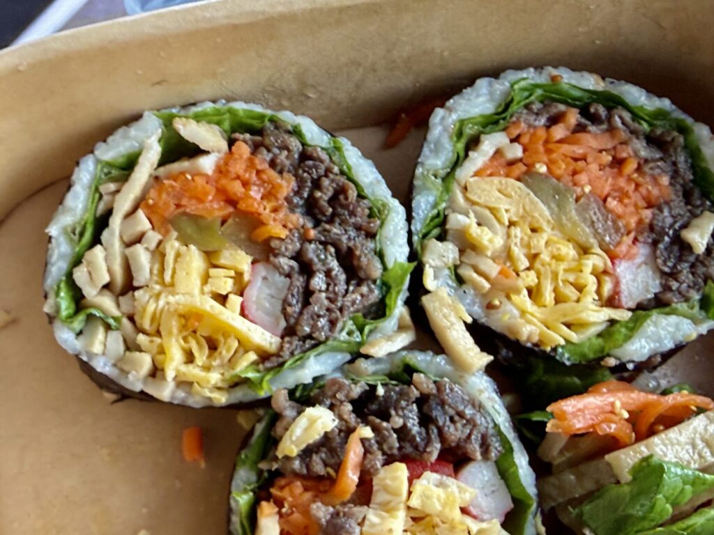 慶州グルメ　名物　キョリキンパ