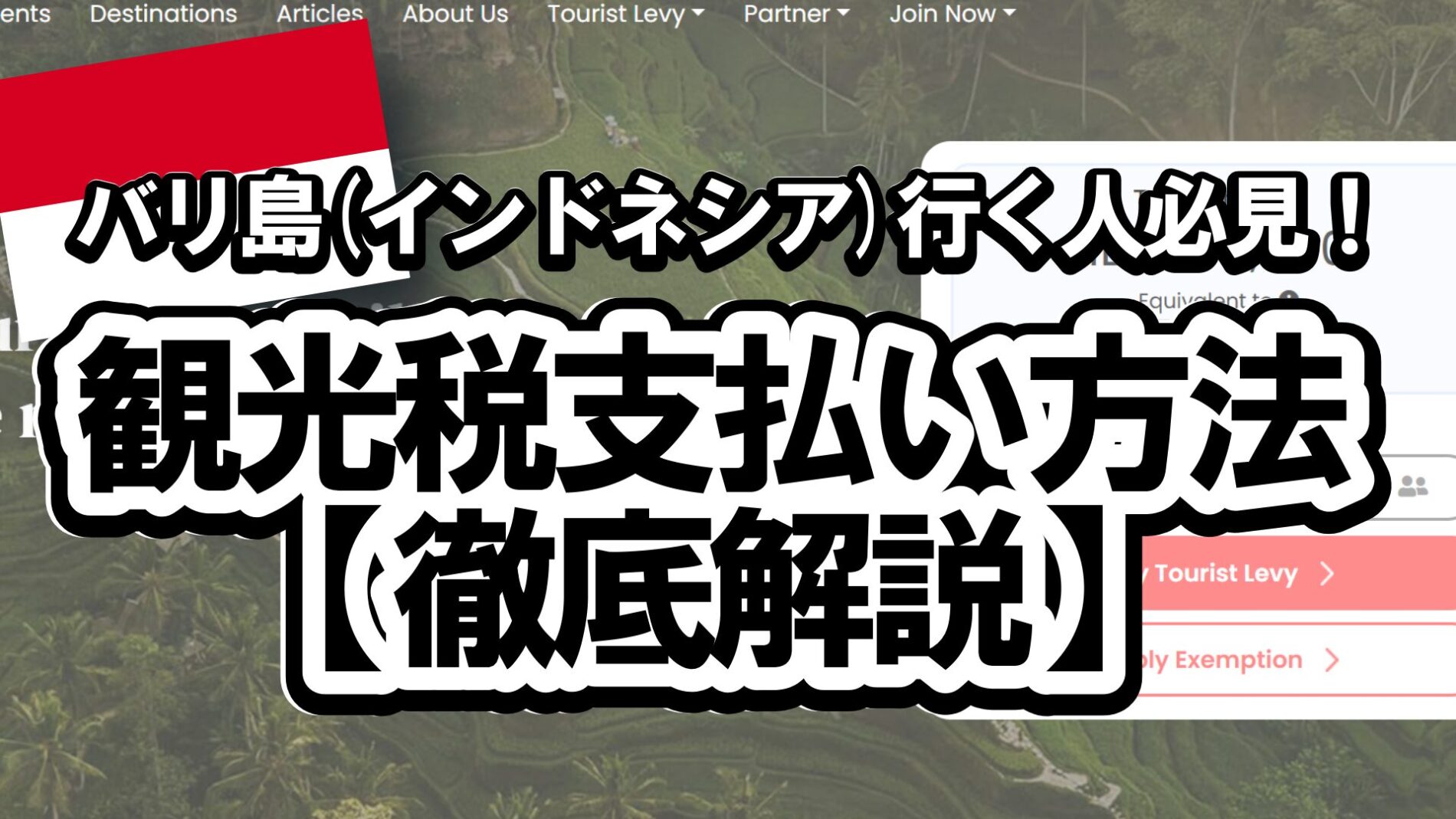 バリ　観光税
