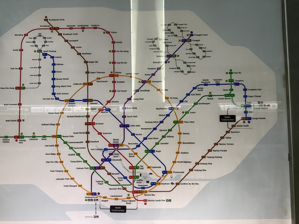 シンガポール MRT路線図